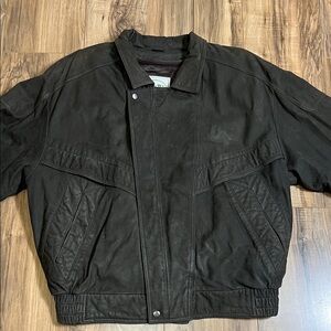 Tannery West Men's Black Suede Leather Motorcycle Jacket Sz L